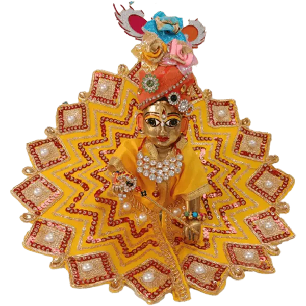 laddu gopal yellow dress