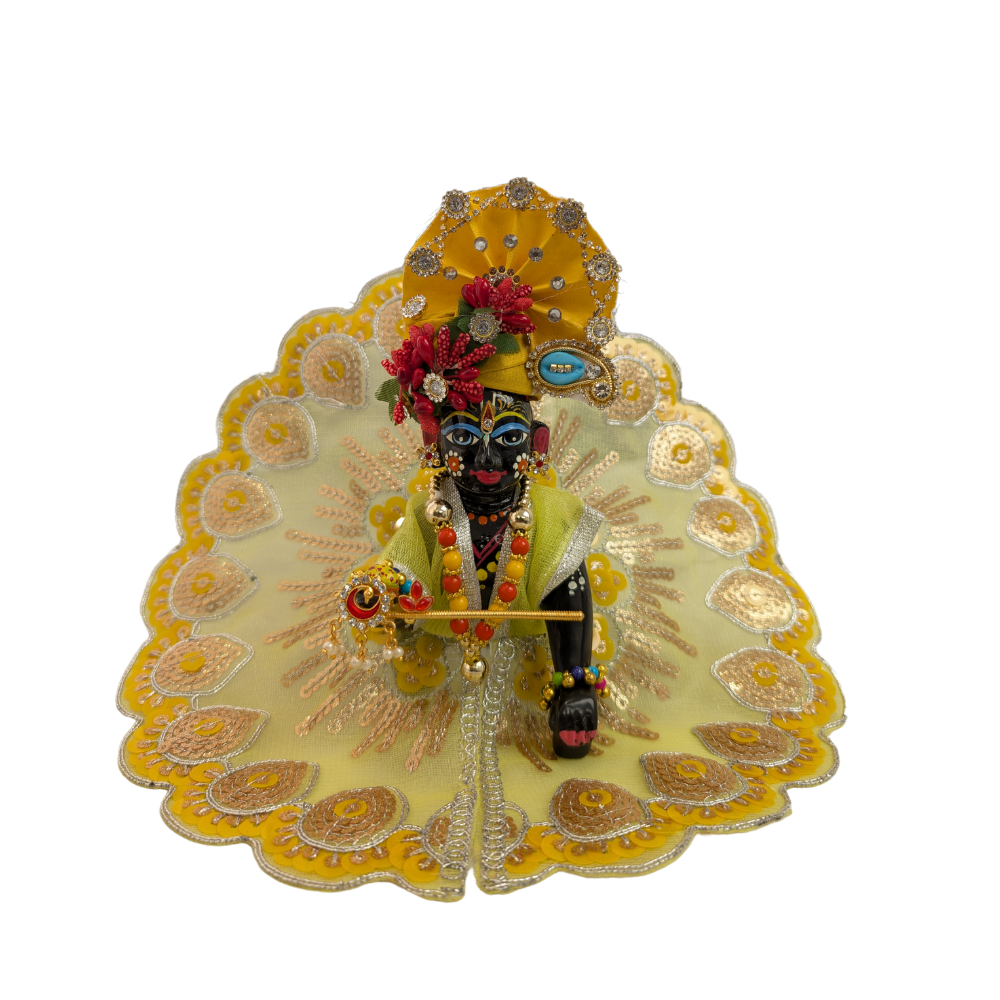 Laddu Gopal Yellow Dress