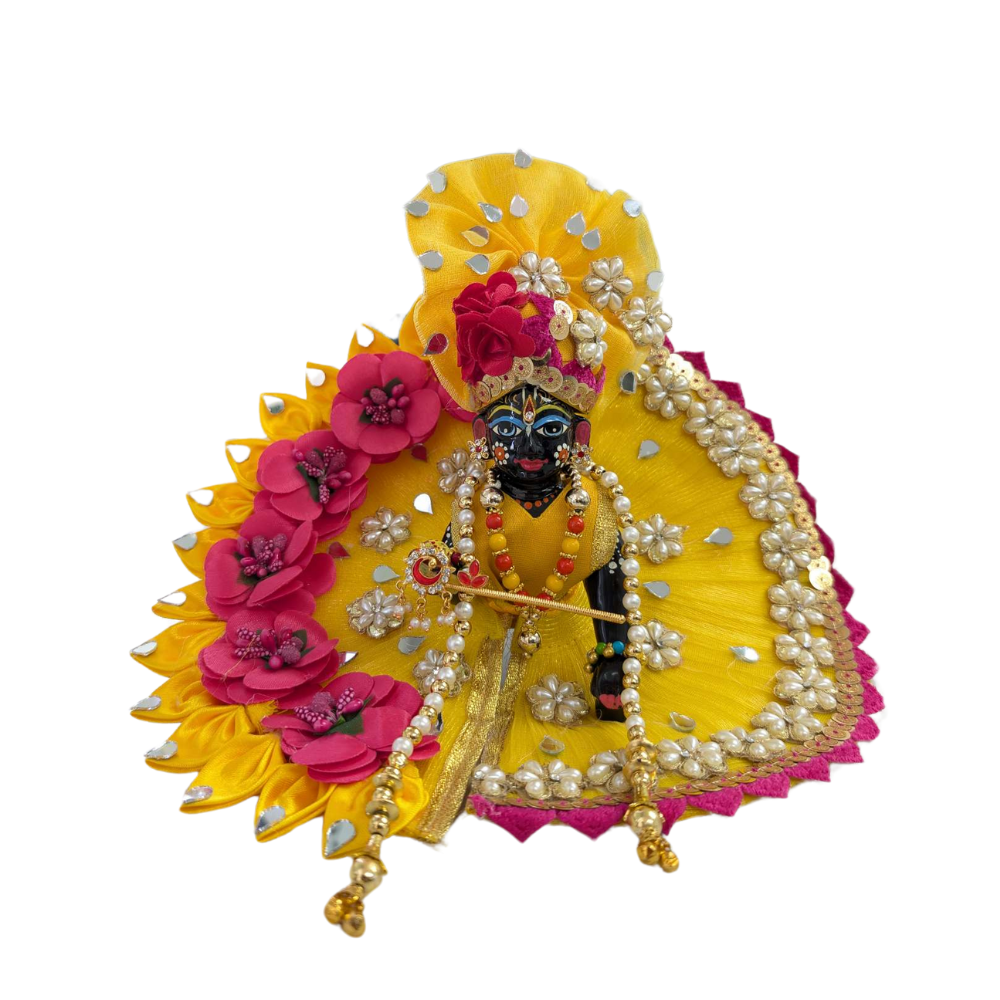 Laddu Gopal Yellow Dress